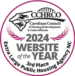 CCHRCO 2024 Website of the Year - Extra Large Public Housing Agency North Carolina